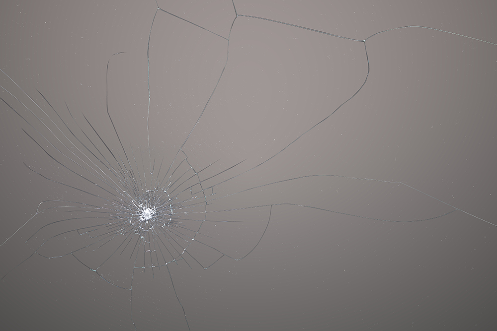 Background with cracked glass texture